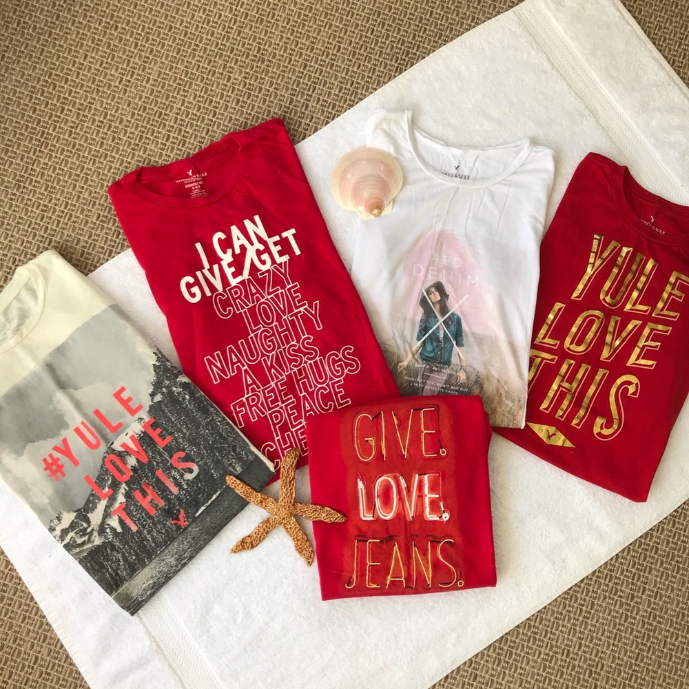 Bundle of AEO Holiday T-Shirts (2b)